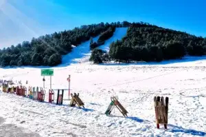 Ifrane Morocco Switzerland Alps style architecture red roofs ski town Middle Atlas
