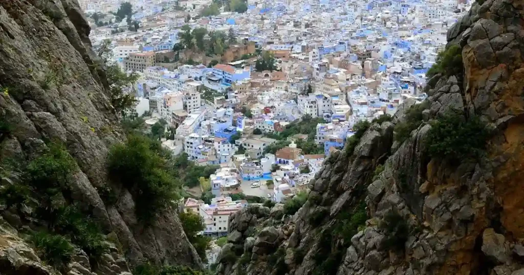 Rif Mountains panoramic view along N2 highway Morocco