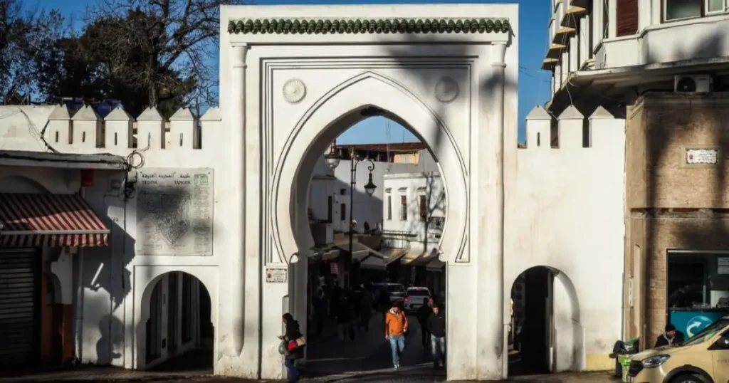 Tangier medina old city entrance Morocco road trip
