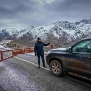 winter driving in Morocco