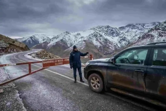 winter driving in Morocco